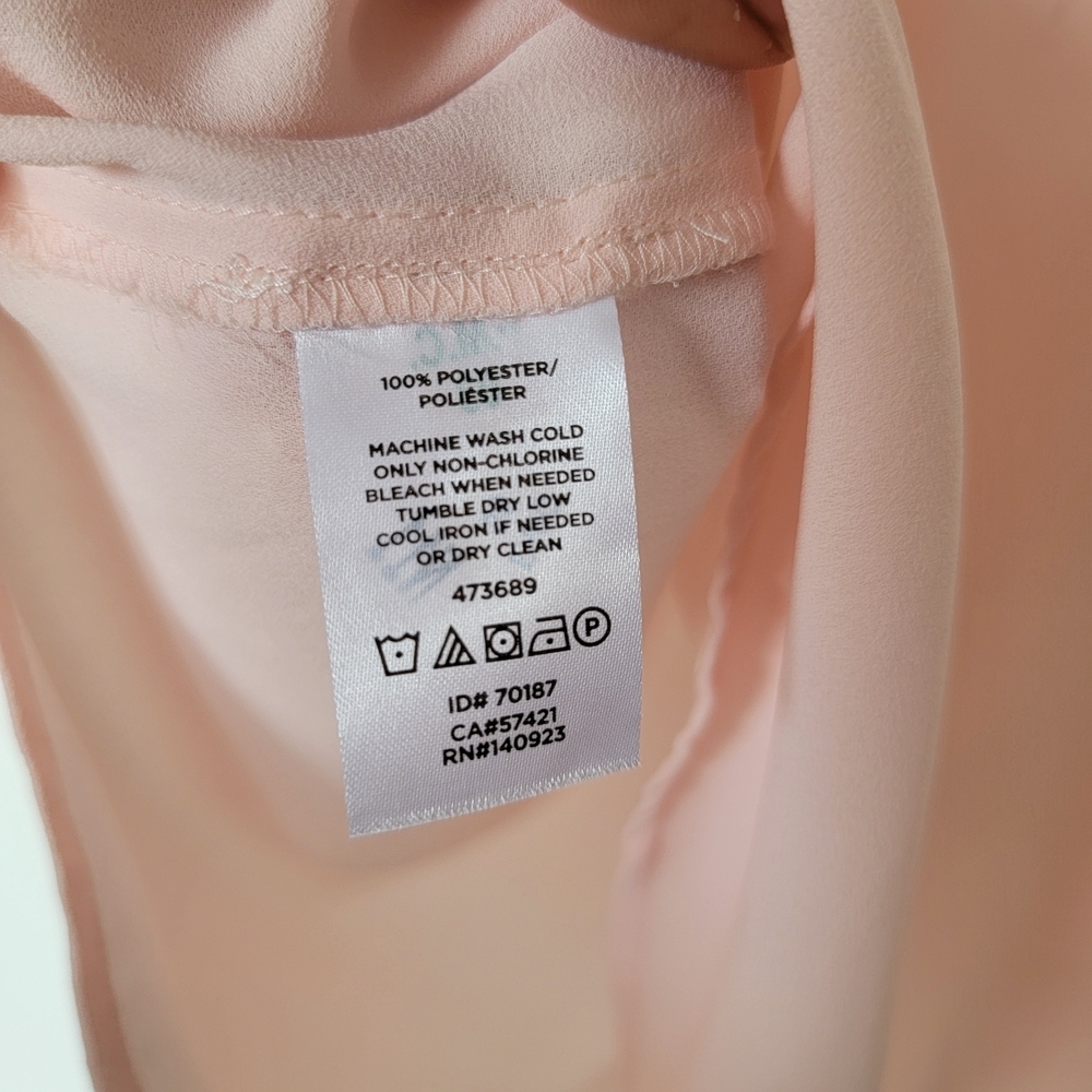 LOFT Blush Pink Flutter Sleeve Blouse - Picture 4 of 7